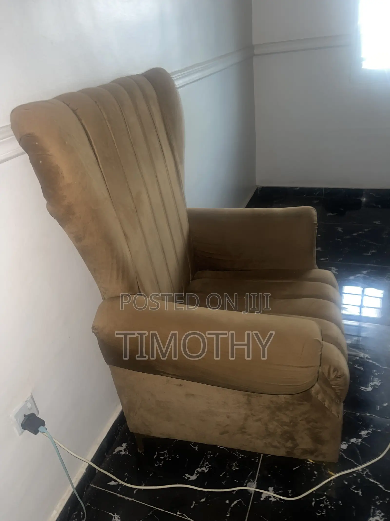 High-Back Wingback Armchair