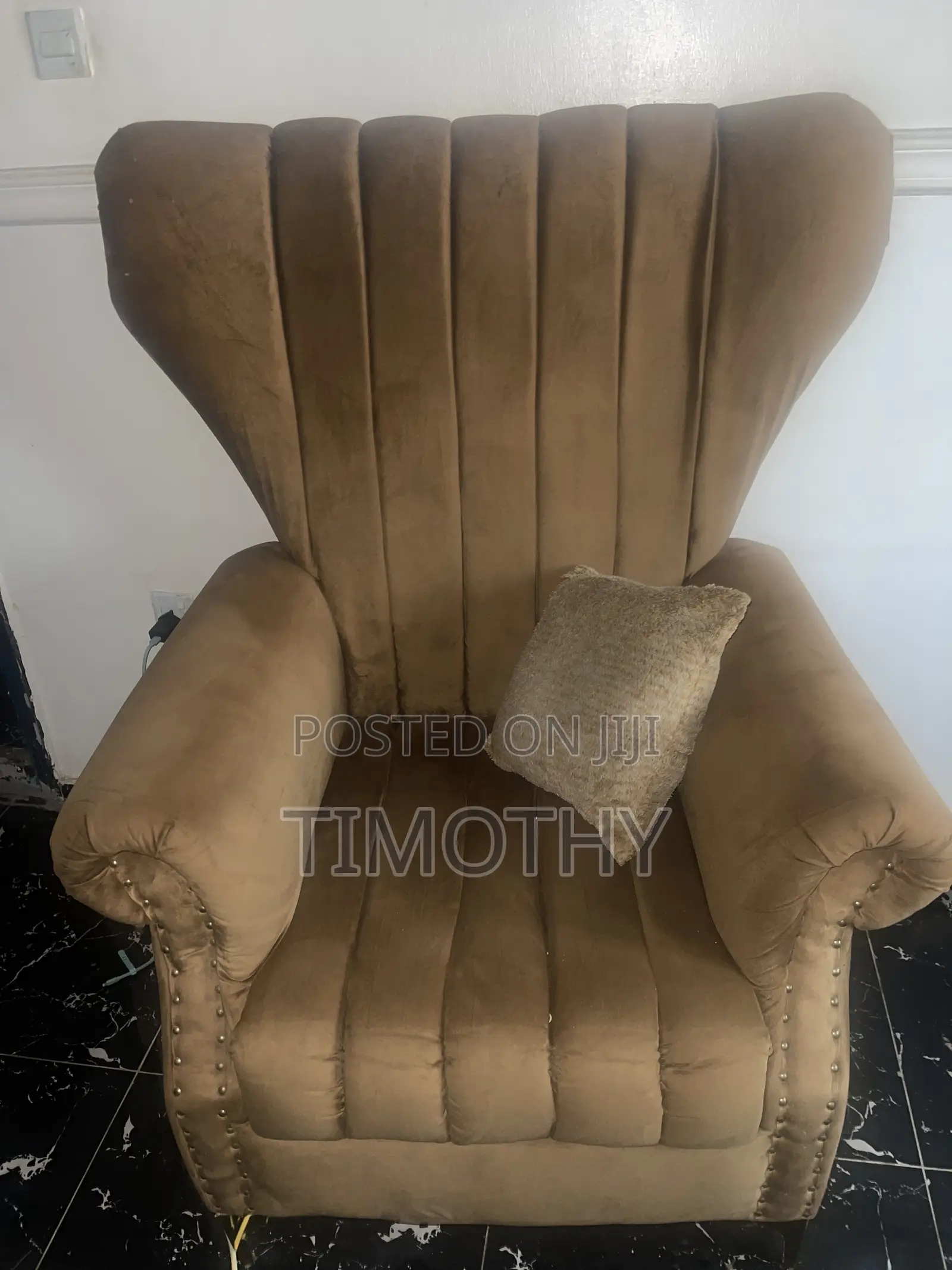 High-Back Wingback Armchair