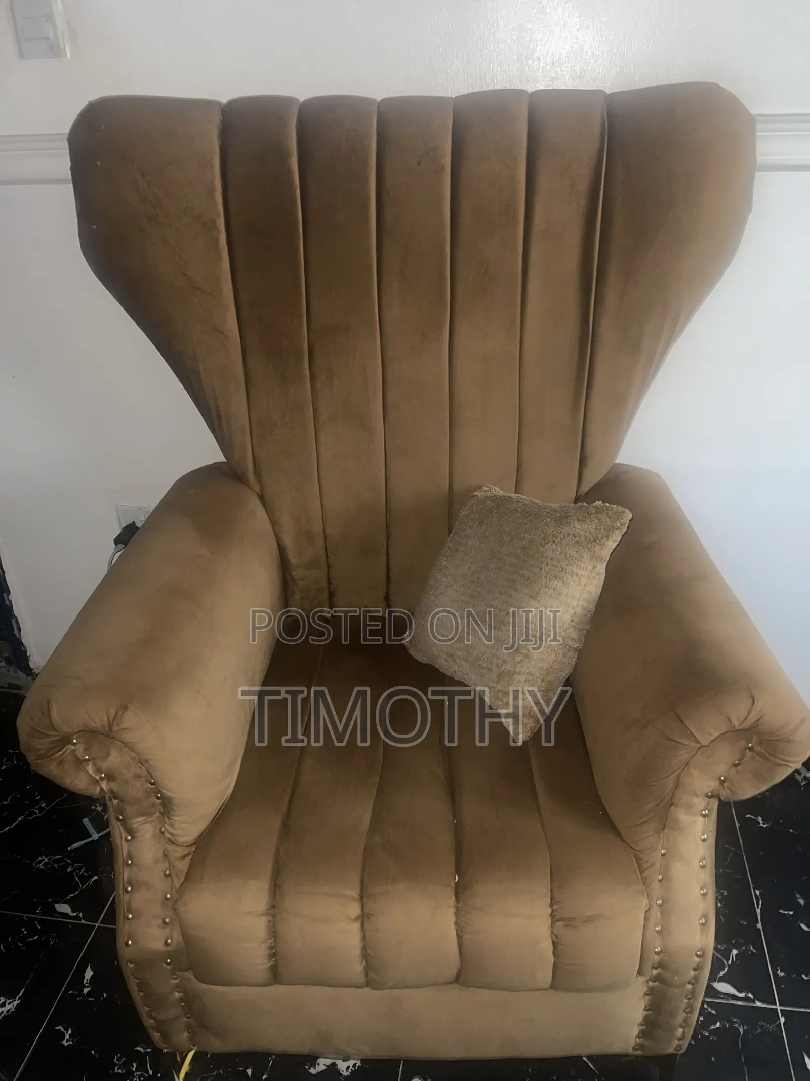 High-Back Wingback Armchair