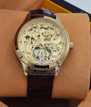 JEWCHO Automatic Leather Wristwatch