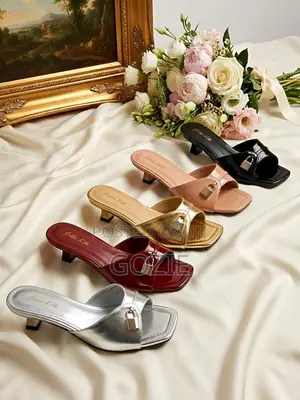 Low Golden Kello Pencil Heel Slippers