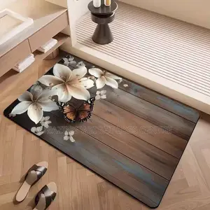 Big Size 3D Bathroom Toilet Water-Absorbent Non-Slip Foot Mat