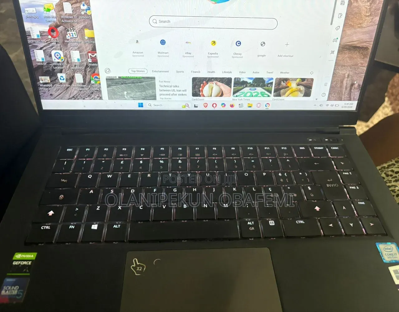 Laptop 16GB Nvidia HDD+SSD 1T