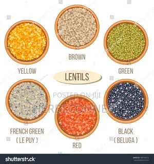 Lentils Green, Red, Yellow, Brown, Black - 500g