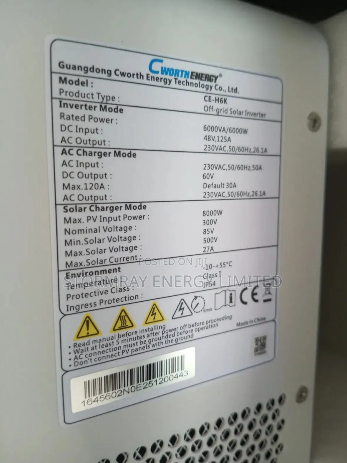 6kva CWorth Hybrid Inverter