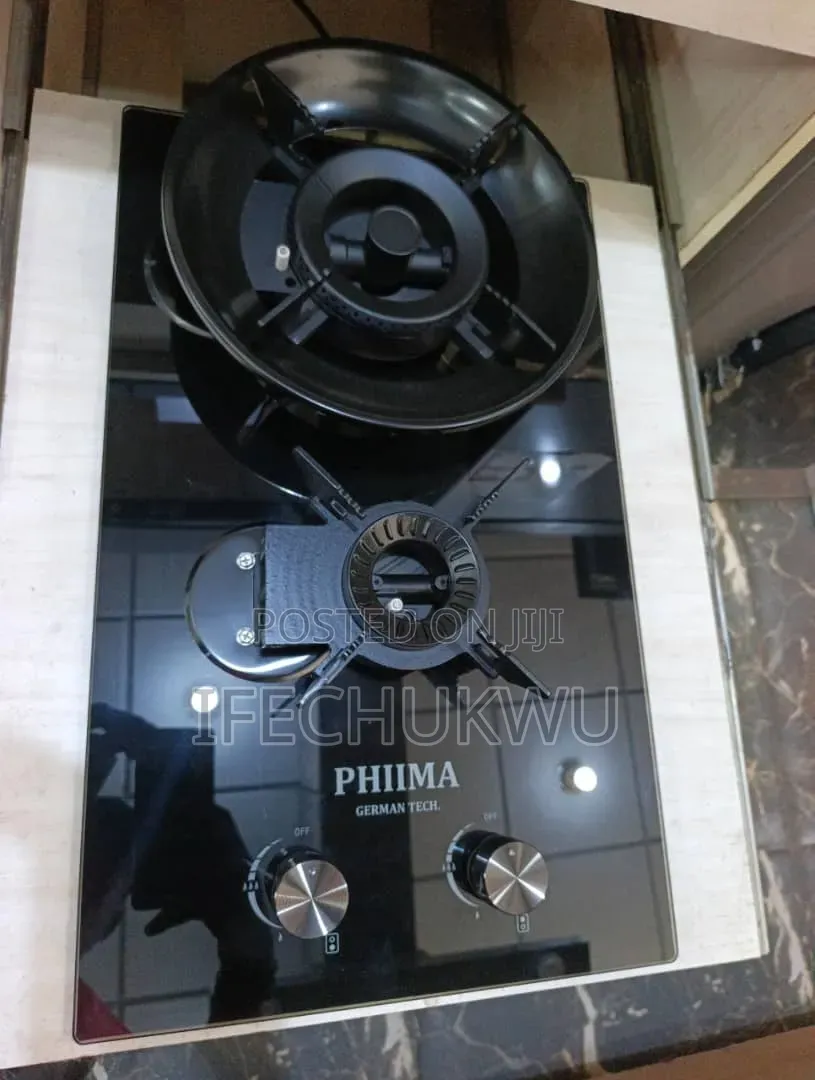 Quality PHIIMA Built-in Premium Luxury Flips Up 2 Burners Gas Cooker