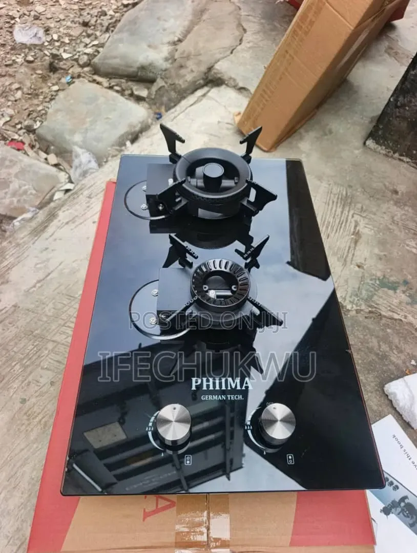 Quality PHIIMA Built-in Premium Luxury Flips Up 2 Burners Gas Cooker
