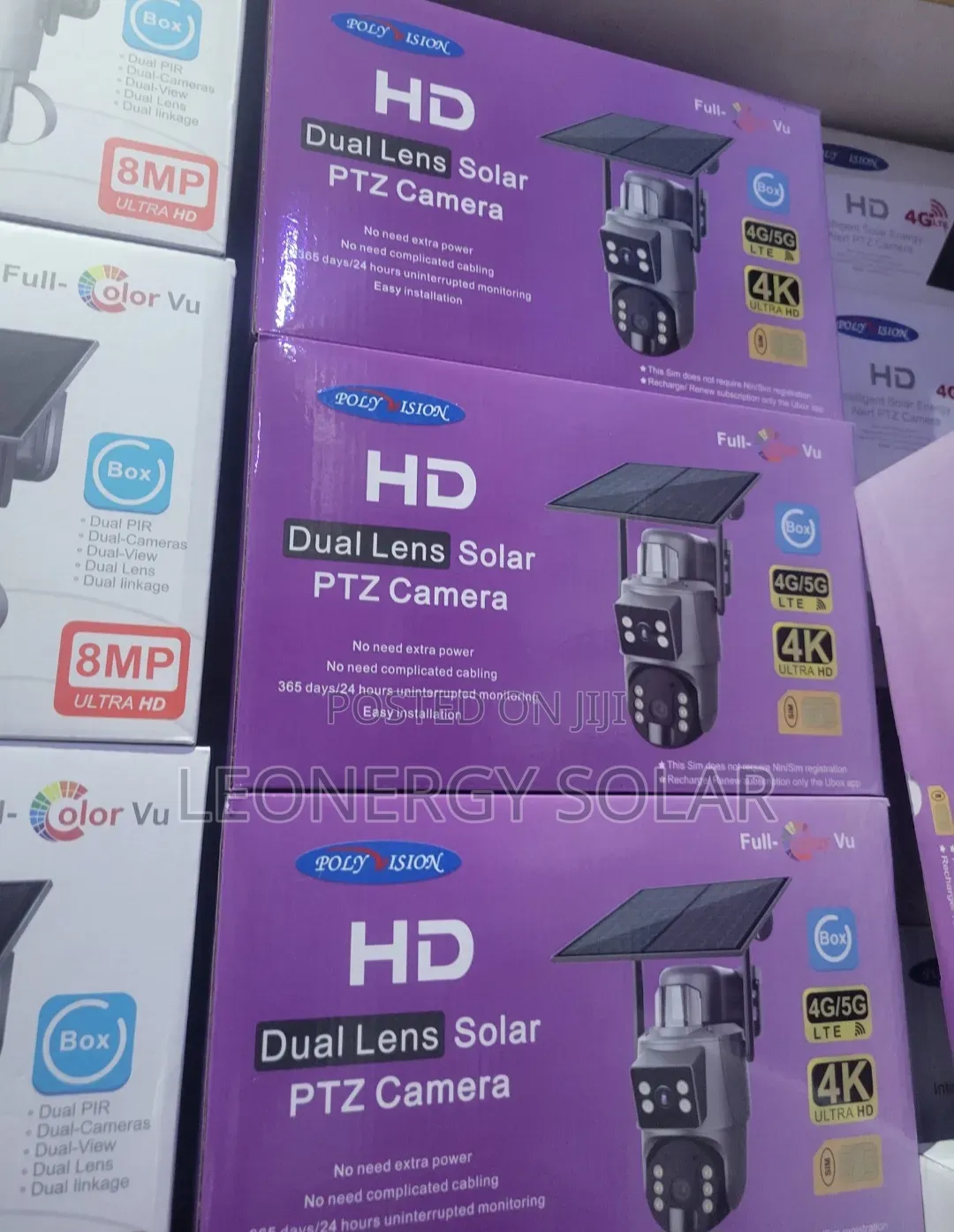 Ubox Double Lens PTZ Solar Camera ( Sim Enable)