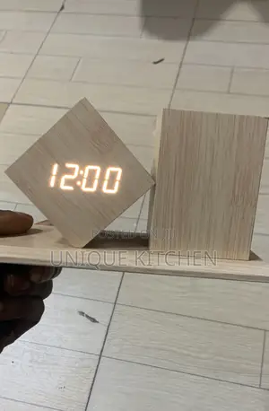 Wooden Digital Alarm Desk Clock