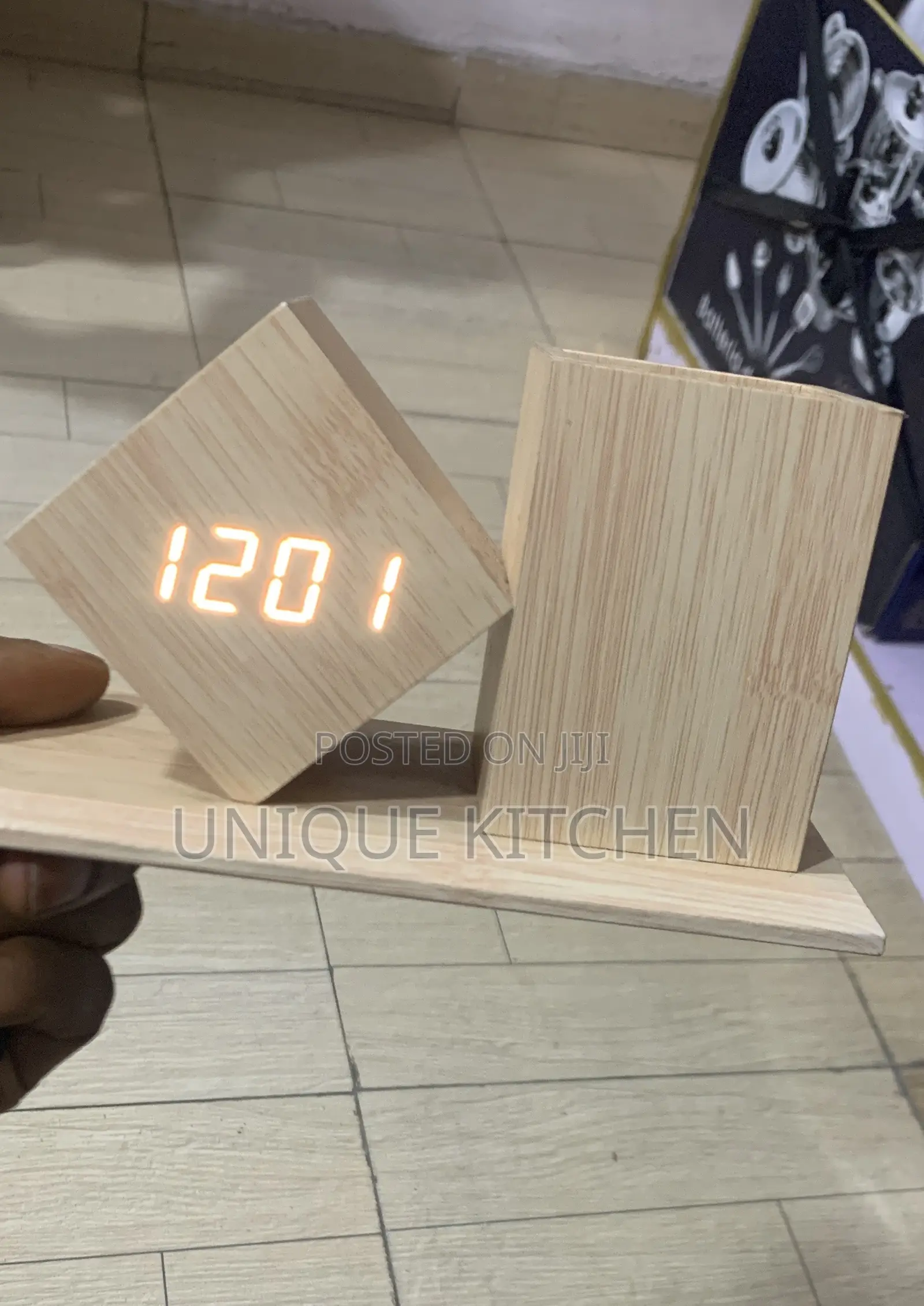 Wooden Digital Alarm Desk Clock
