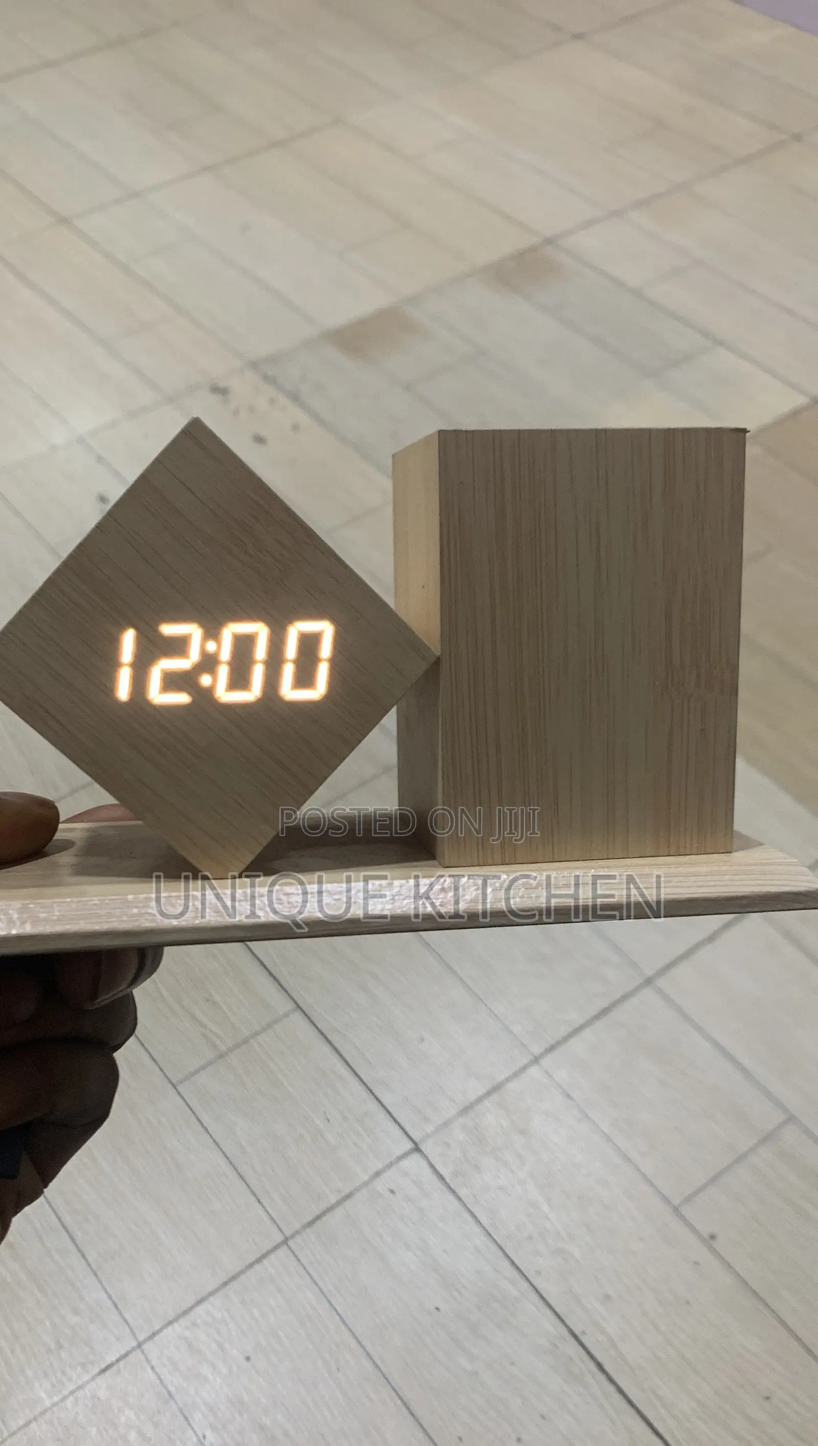 Wooden Digital Alarm Desk Clock