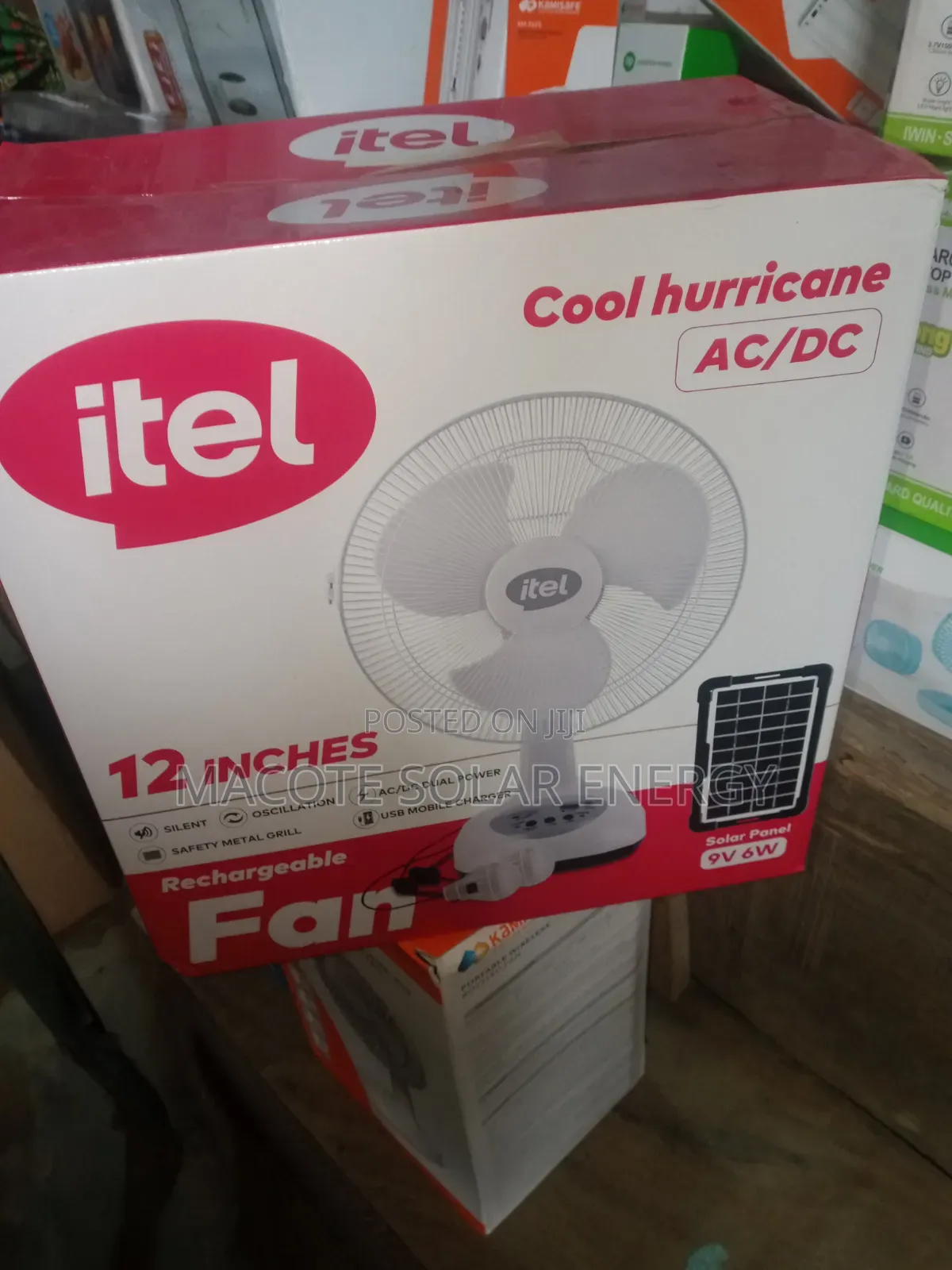 12" Itel Solar Table Fan