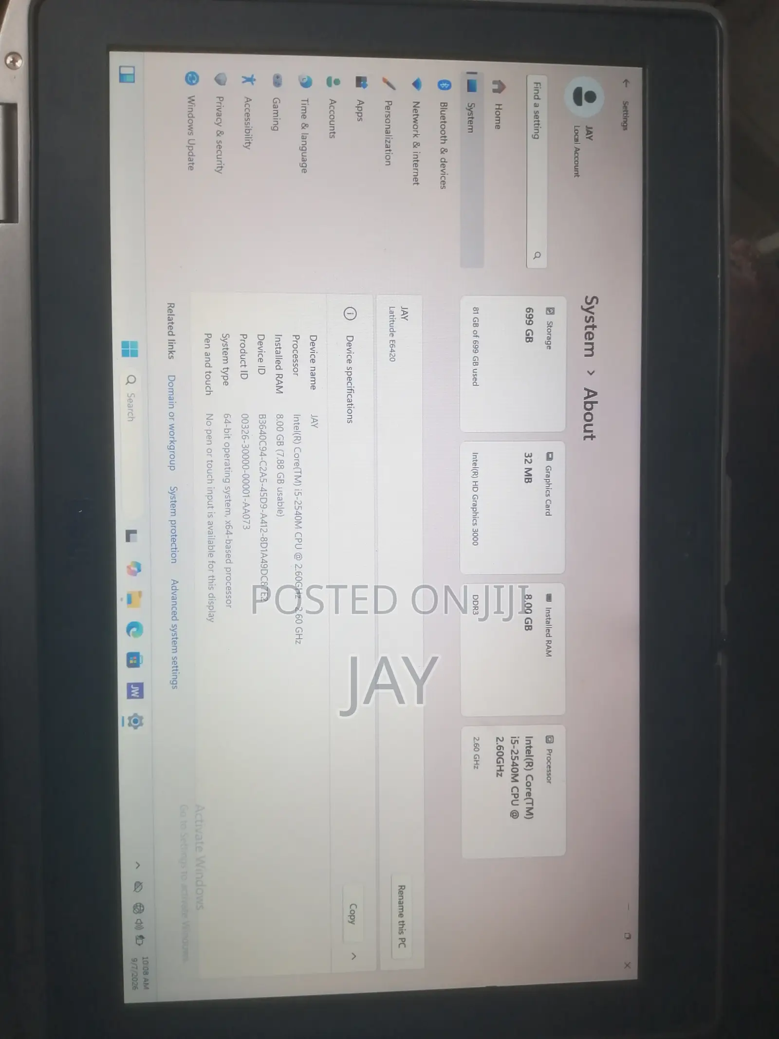 Laptop Dell Latitude E6420 8GB Intel Core i5 HDD 700GB