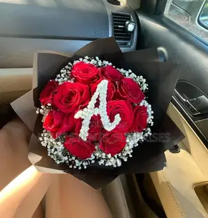 Fresh Roses With Initials