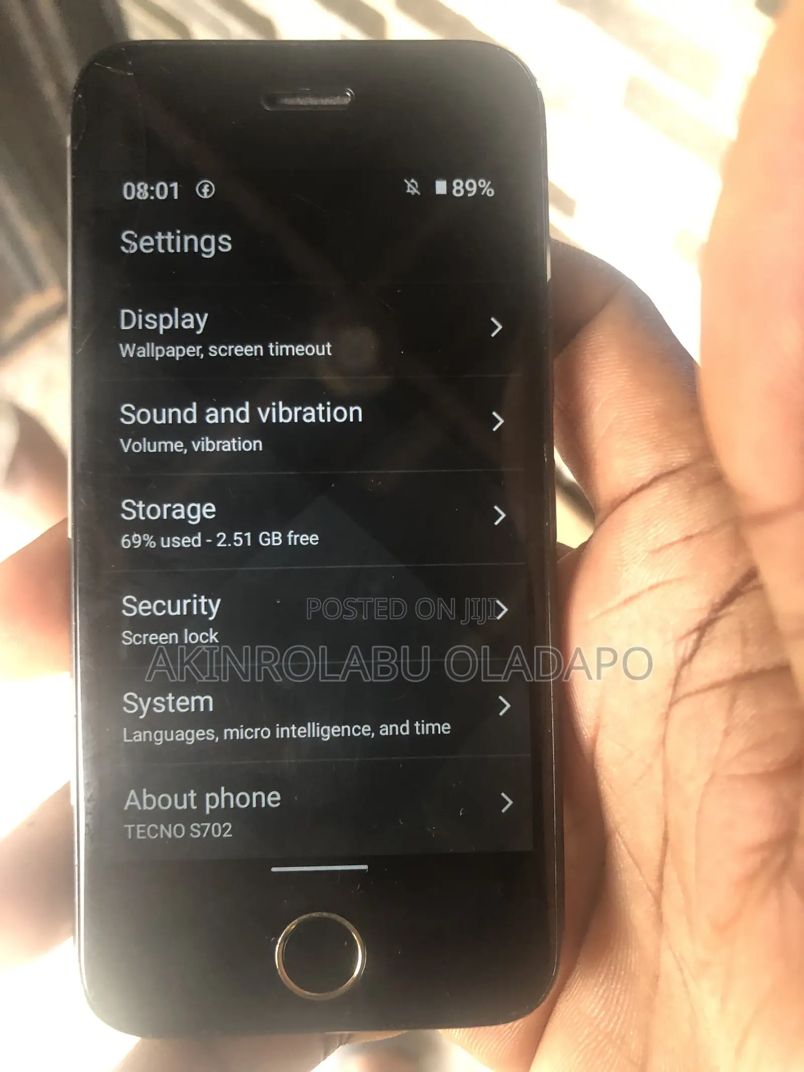 Tecno S702 8 GB Silver