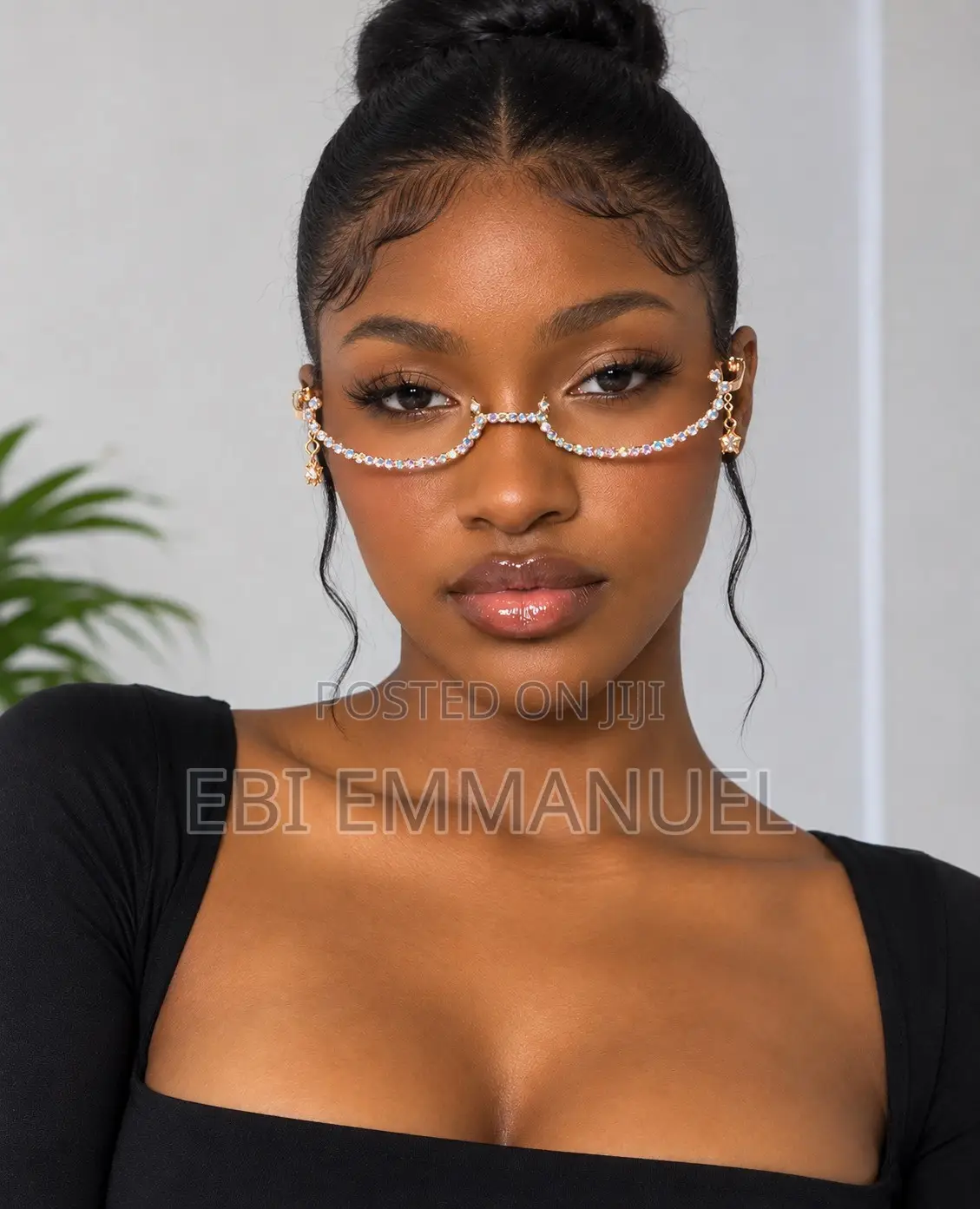 Rhinestones Stylish Glasses