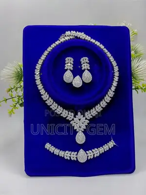 Luxury Zirconia Jewelry Set | Necklace, Earrings Bracelet