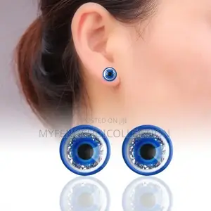 Fortified Blue Eye Earring for Protection and Goodluck