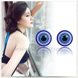 Fortified Blue Eye Earring for Protection and Goodluck