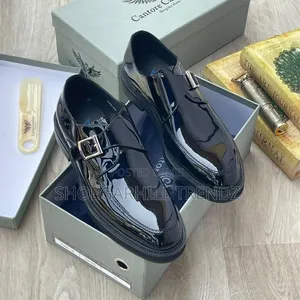 Men's Patent Monk Strap Shoes