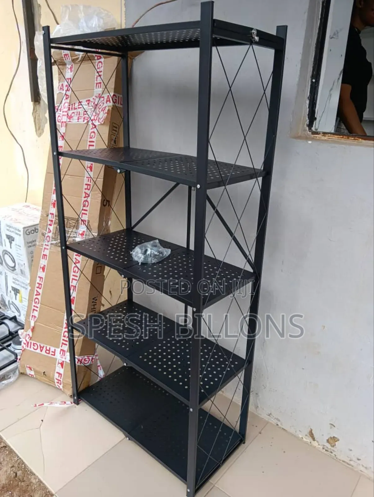 Foldable Exotic Quality Shelf 57 Inch Tall, 28 Inch Wide