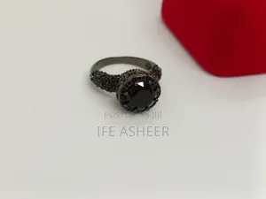 Bold and Classic Black Proposal Ring