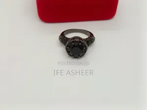 Bold and Classic Black Proposal Ring