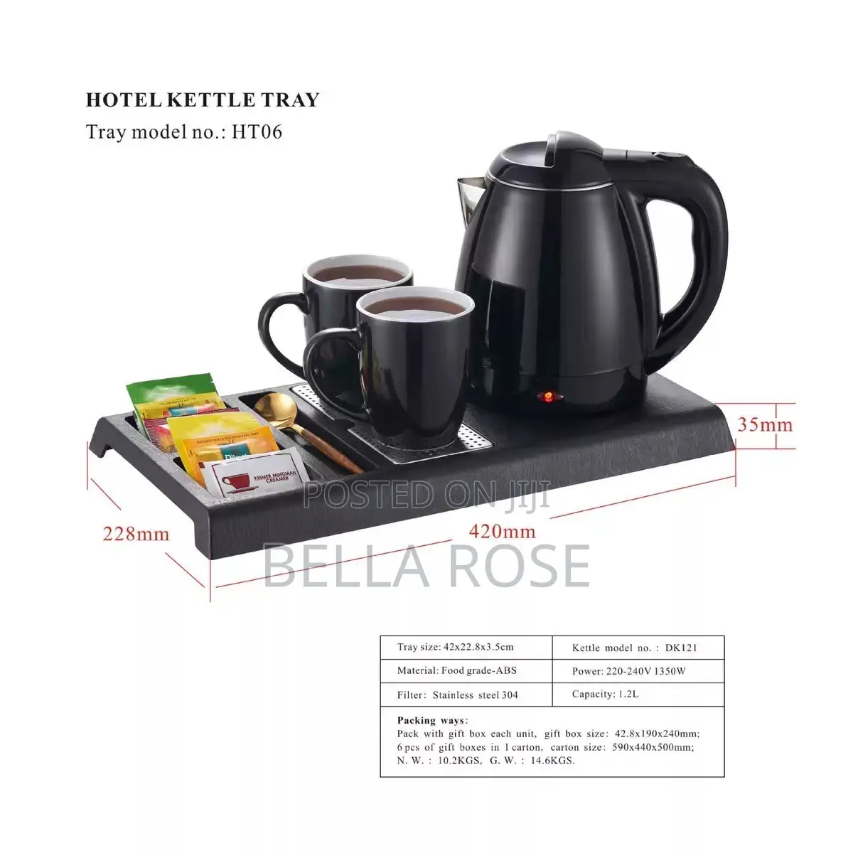 Hotel Tray and Kettle