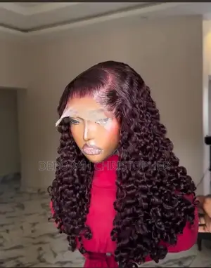 18” Burgundy Pixie Curl