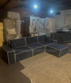 Black Fabric Sofa Chair