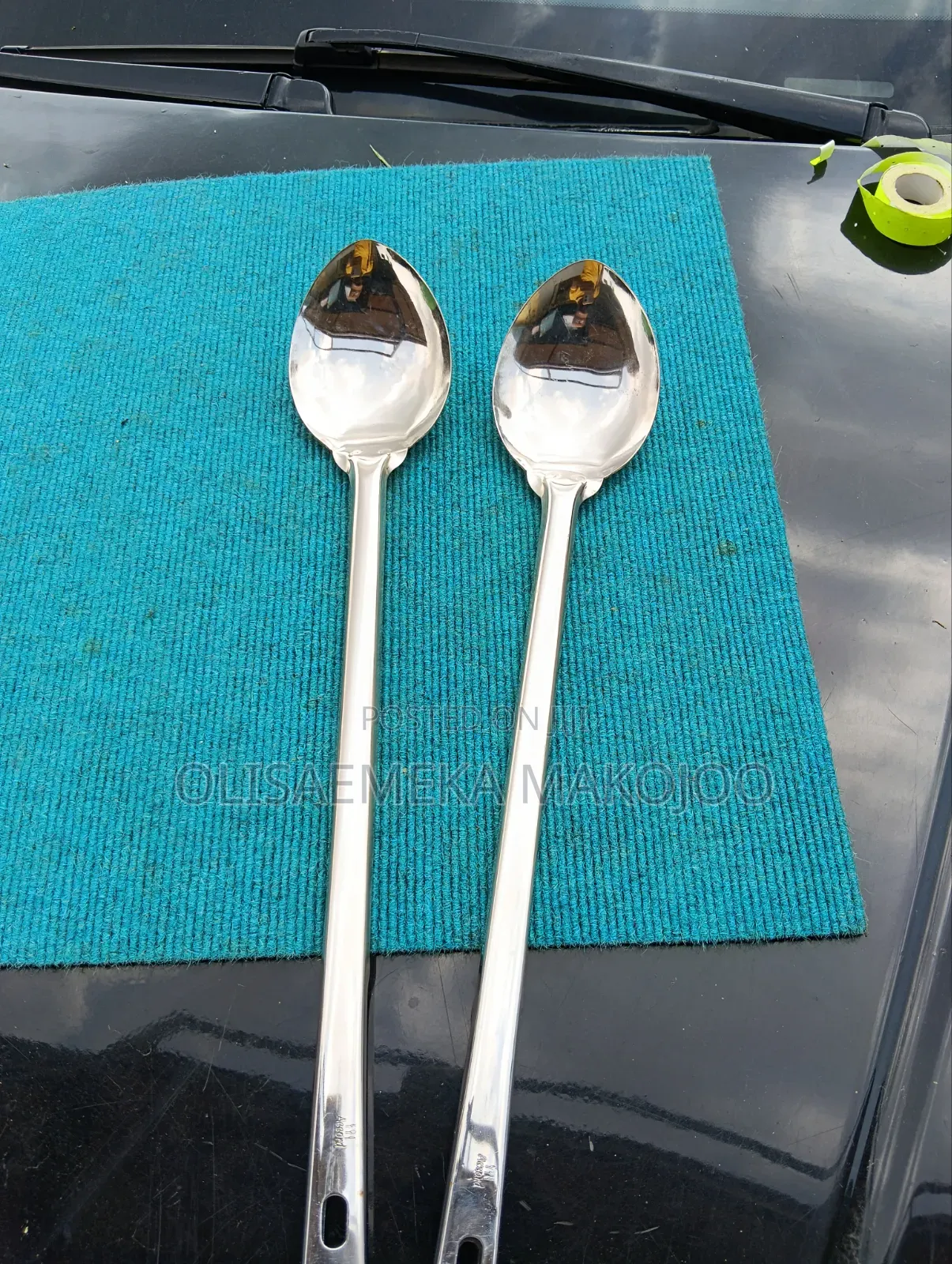 Long Stainless Steel Cooking Spoons