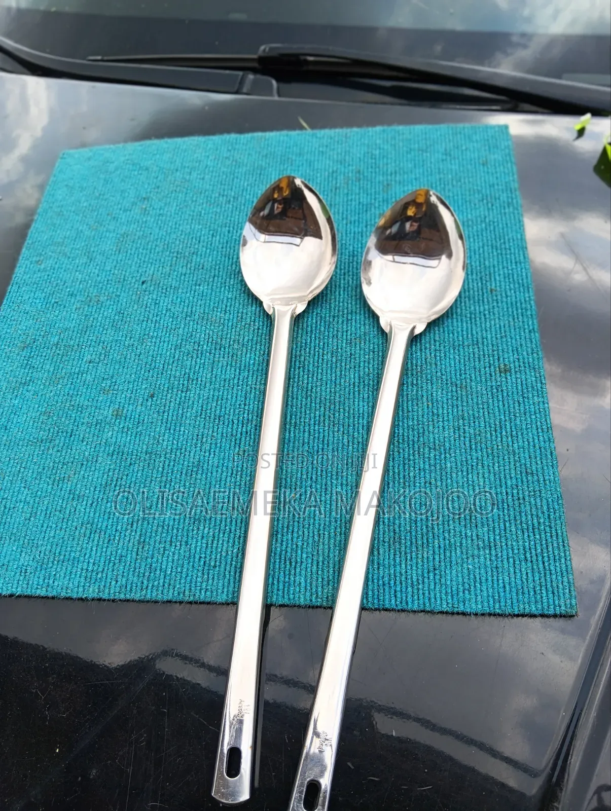 Long Stainless Steel Cooking Spoons