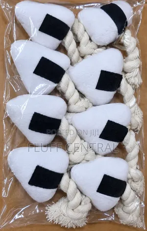8 in 1 Cherry Shape Squeaky Toy With Rope