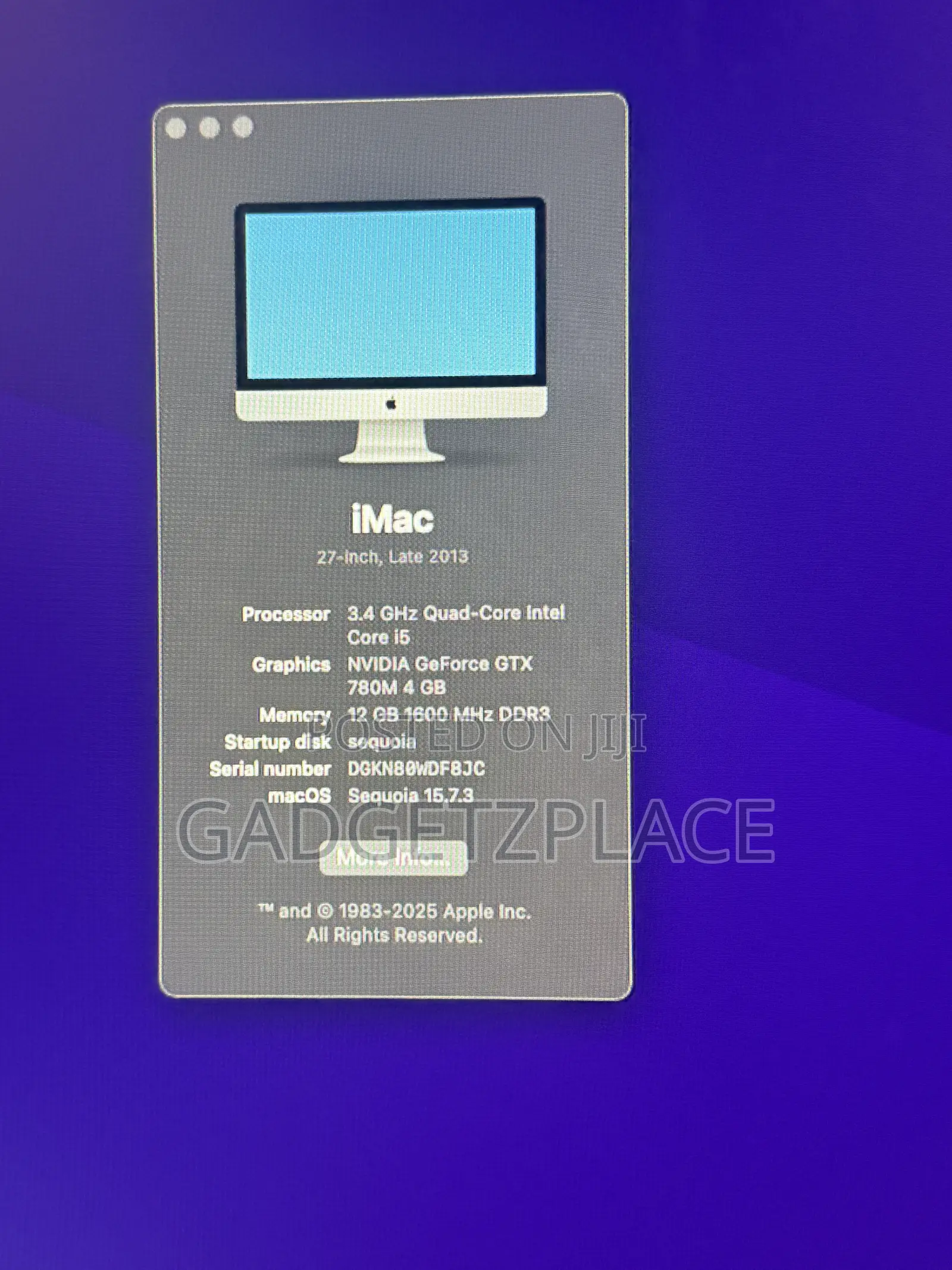 Desktop Computer Apple iMac 24GB Intel Core i5 HDD+SSD 3T