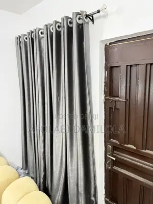 2 Window Curtains With Rods