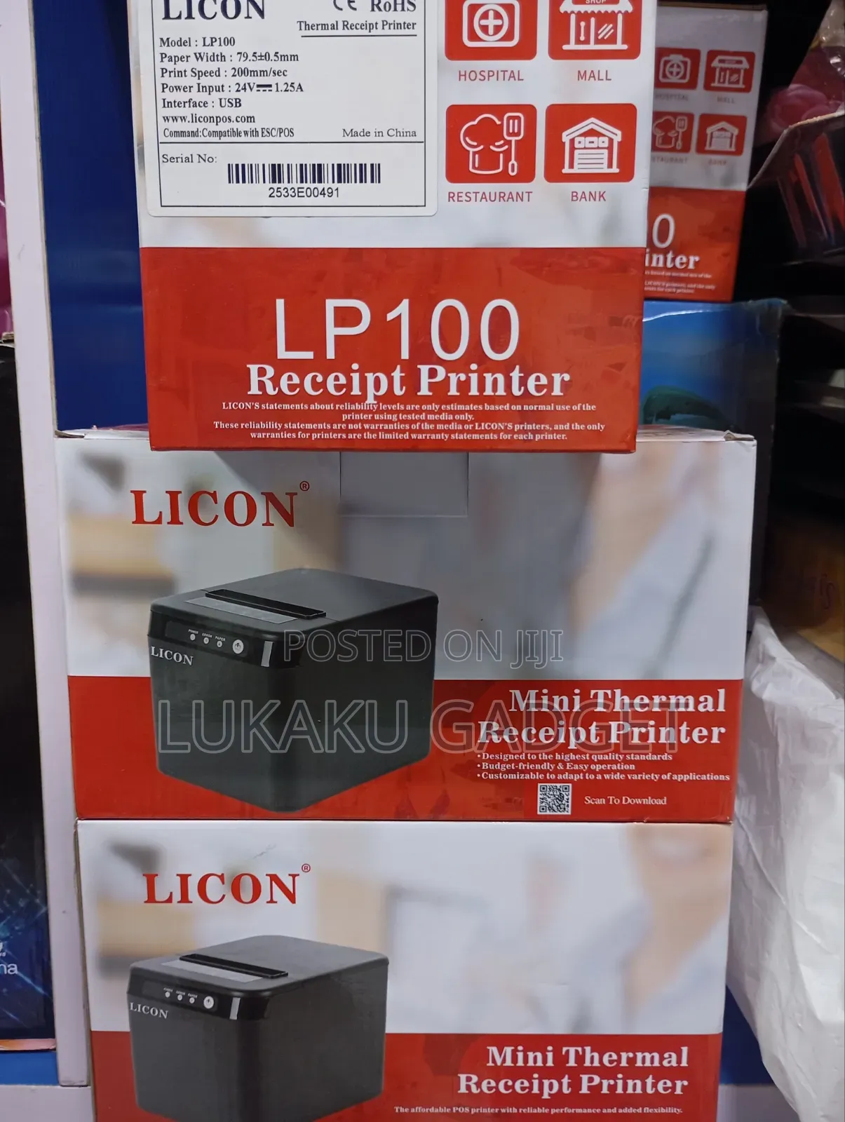 80mm Licon Mini Thermal Receipt Printer