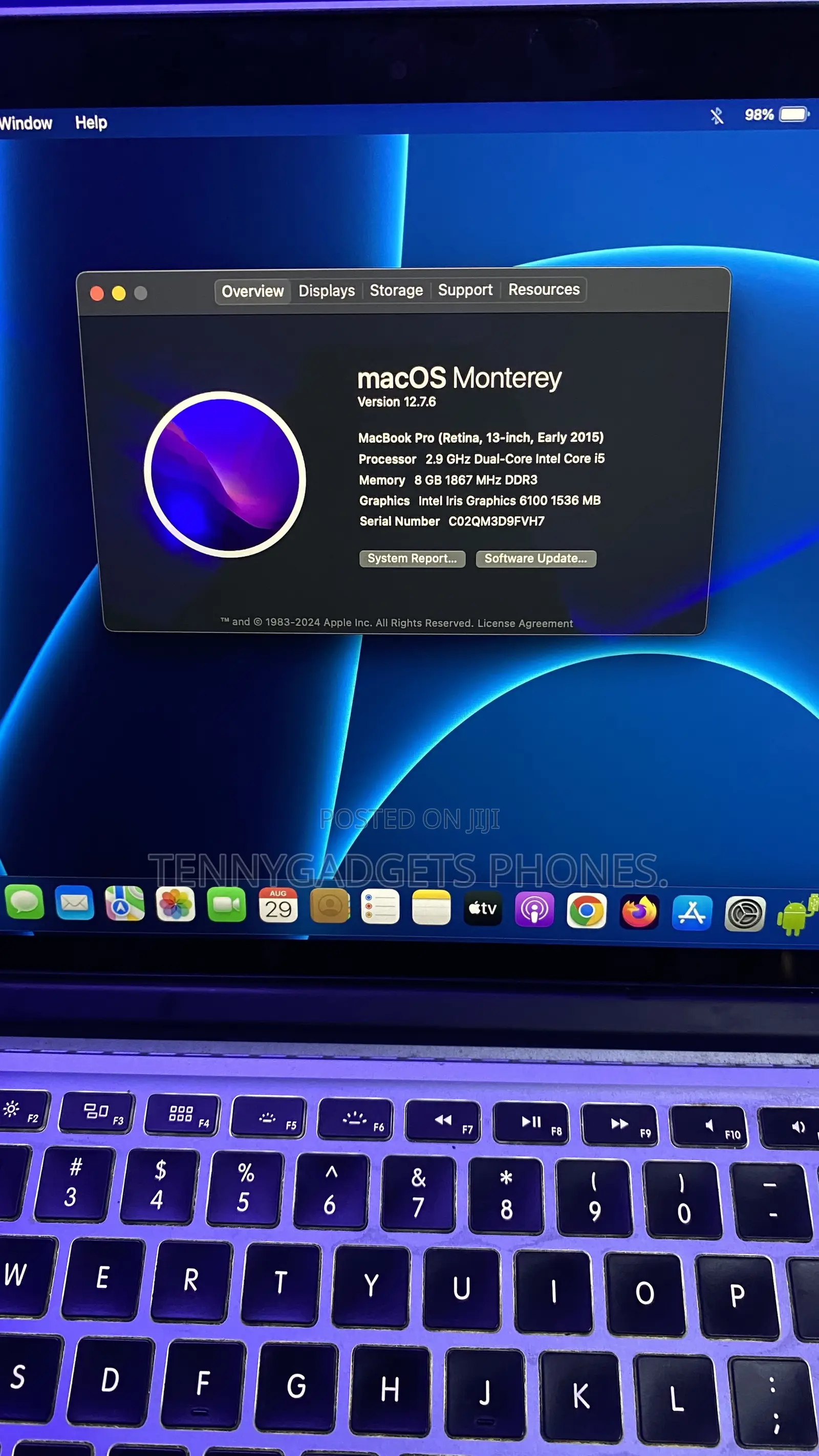 Laptop Apple MacBook Pro 2015 8GB Intel Core i3 SSD 256GB