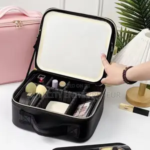 LED Makeup Bag With Built-in Mirror