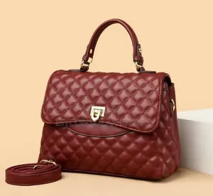 Blood Red Classic Leather Bag