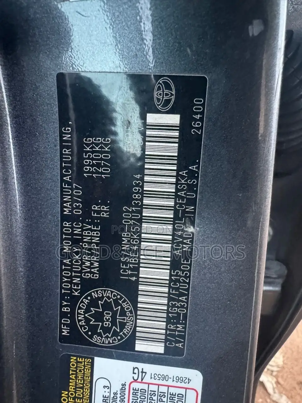 Toyota Camry 2008 Gray