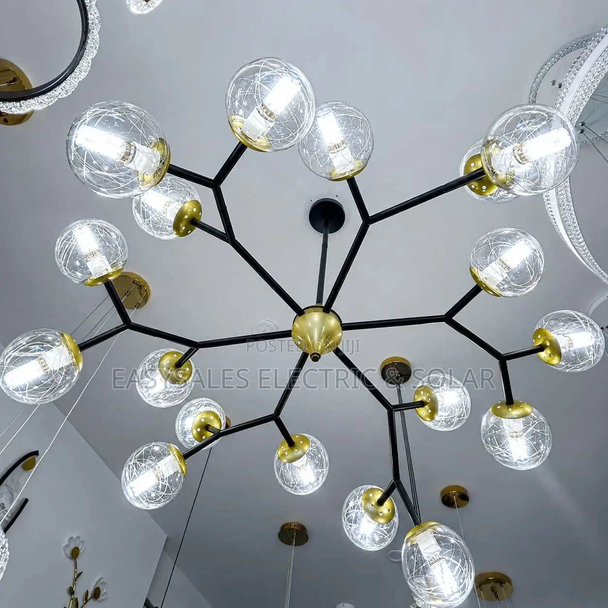 Nordic Glass Ball Lamp Modern Led Ceiling Chandelier