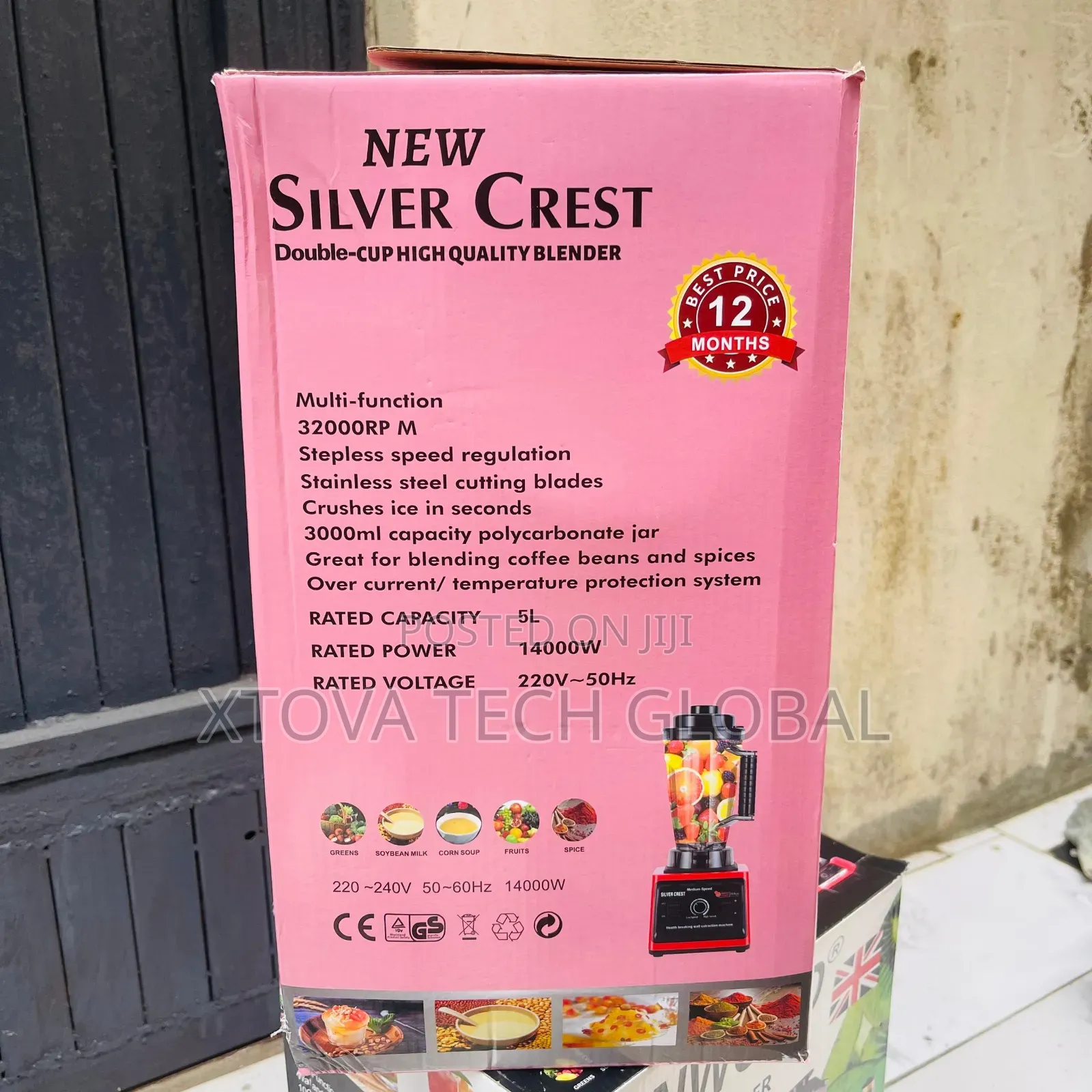 Silver Crest 5L Double-Cup Blender Grinder
