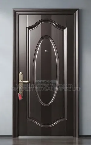 German Brown Mahogany Decorative Security Door