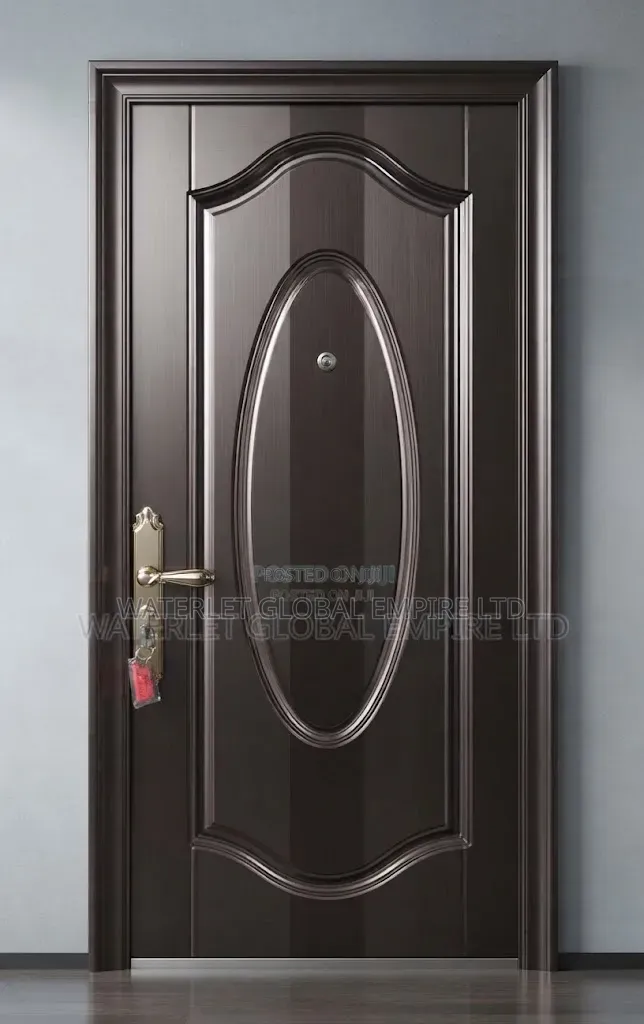 German Brown Mahogany Decorative Security Door