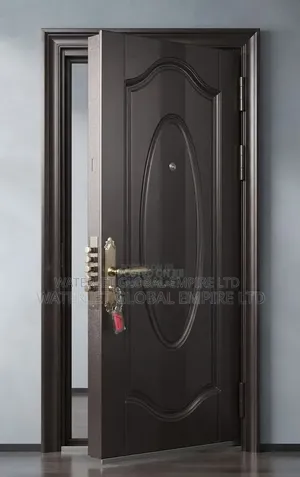 German Brown Mahogany Decorative Security Door