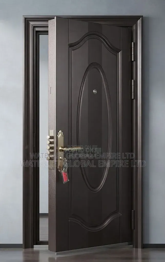 German Brown Mahogany Decorative Security Door