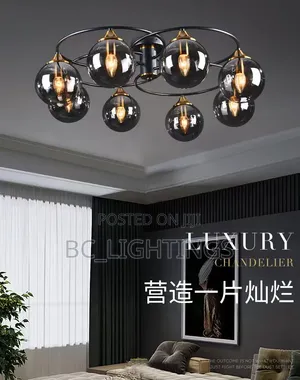 Smoky Gray Amber Glass Ball Dining Room Kitchen Light Flush Mount Lamp