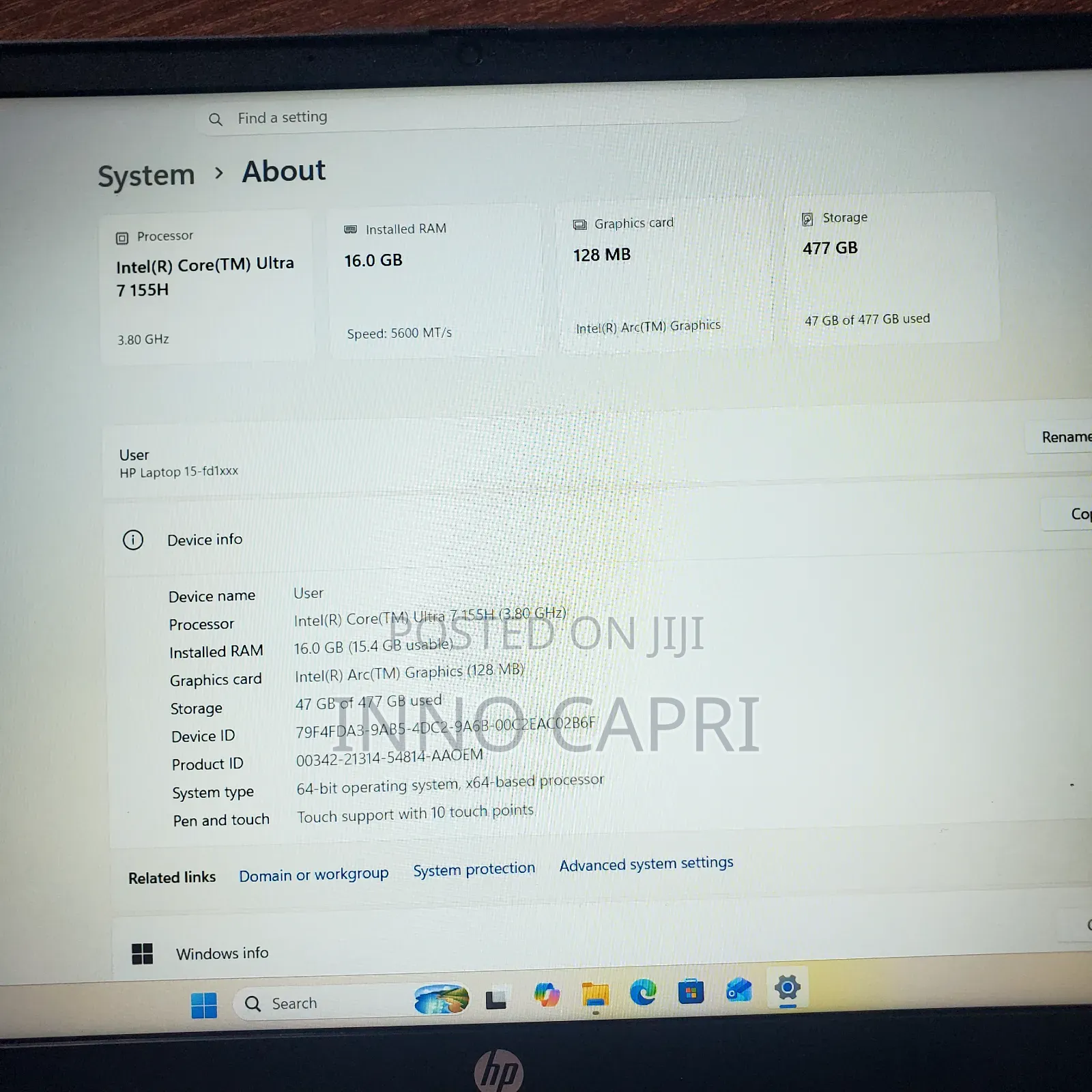 Laptop HP 15 16GB Intel Core Ultra 7 SSD 512GB