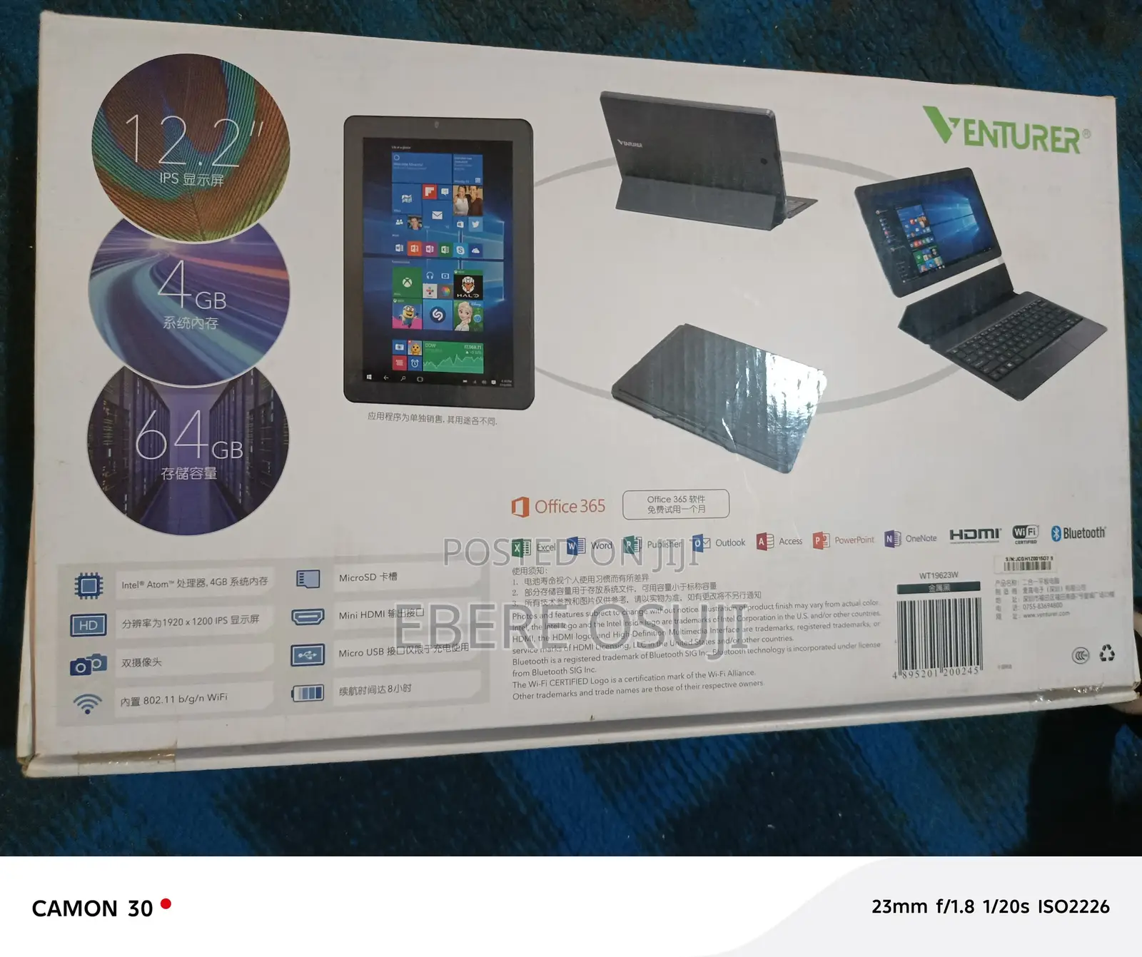 Laptop 4GB Intel Pentium SSD 60GB