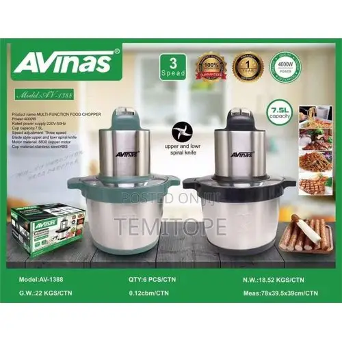 7.5 Liters Avinas Yam Pounder (1388)